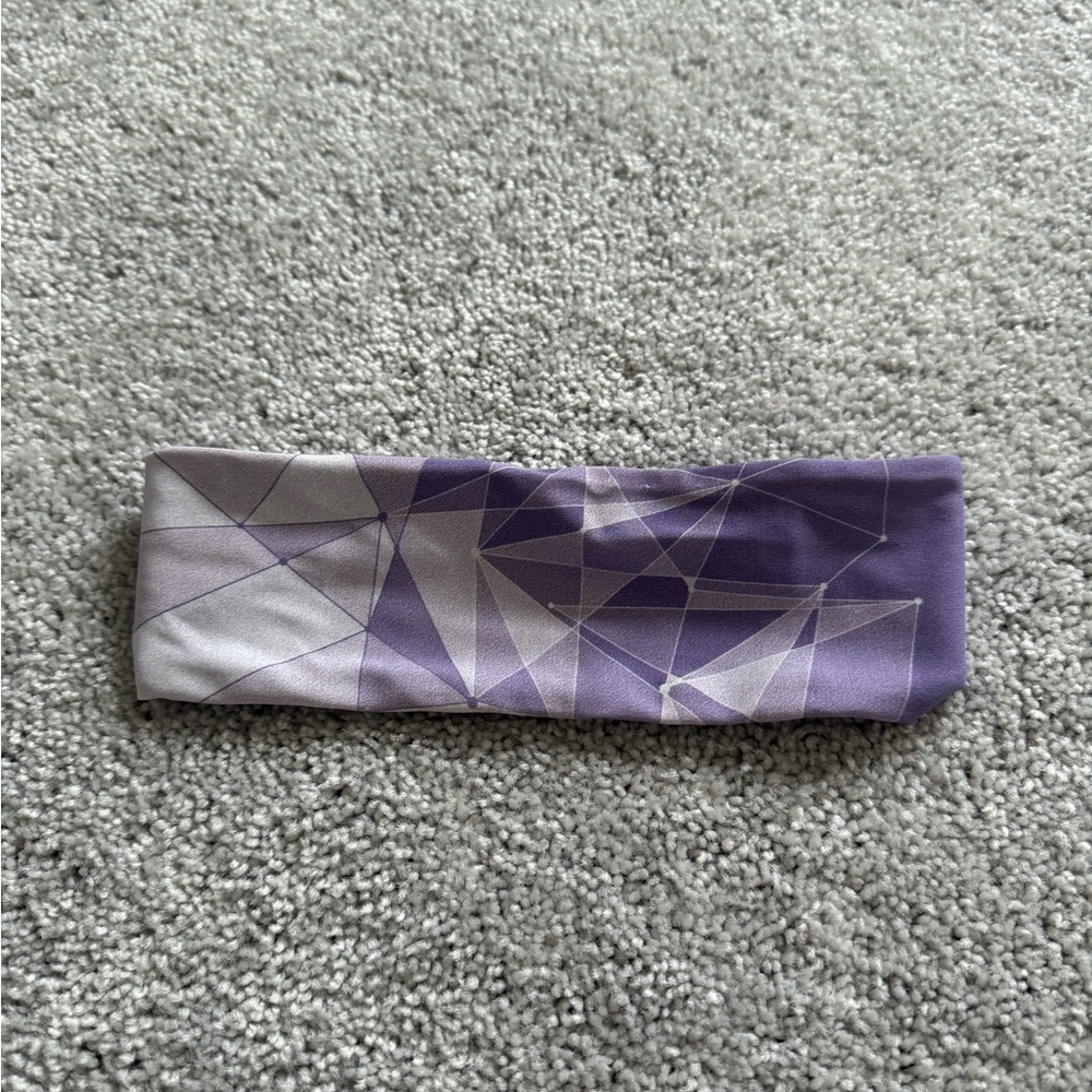 Crowned athletics purple wall themed headband